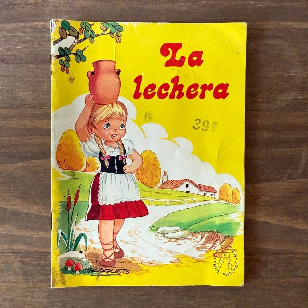 Vintage 1976 La lechera Spanish Childrens Book Coleccion Tres Patitos Busquets